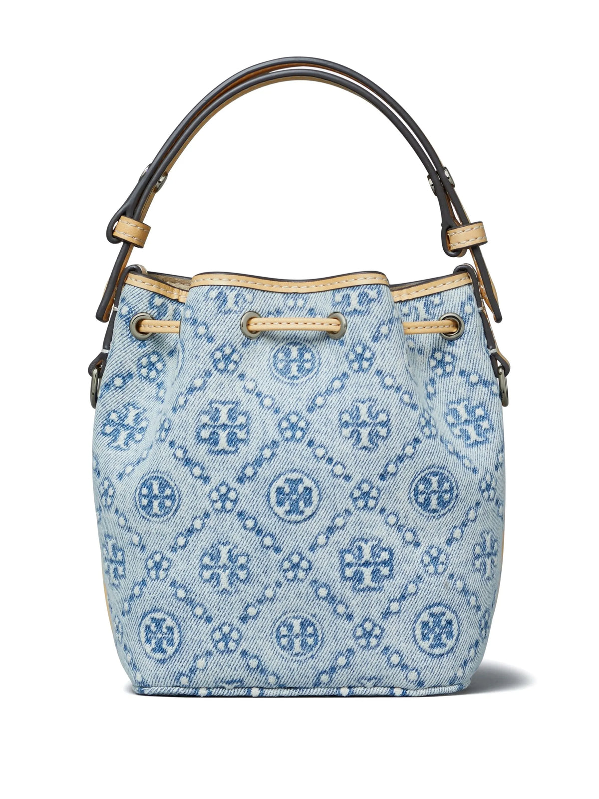 TORY BURCH - Women T Monogram Denim Mini Bucket Bag