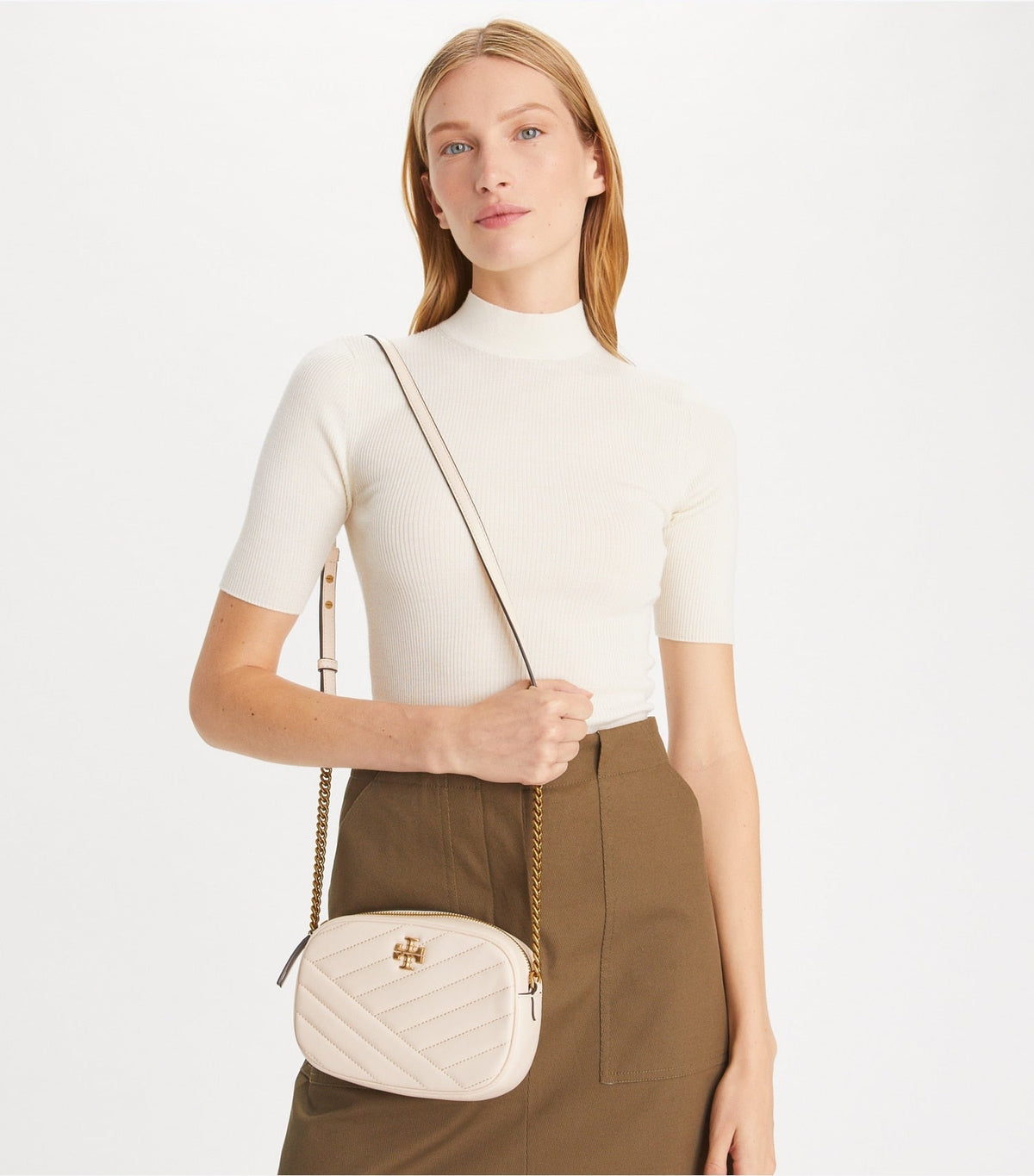 TORY BURCH WOMEN'S KIRA CHEVRON CAMERA BAG