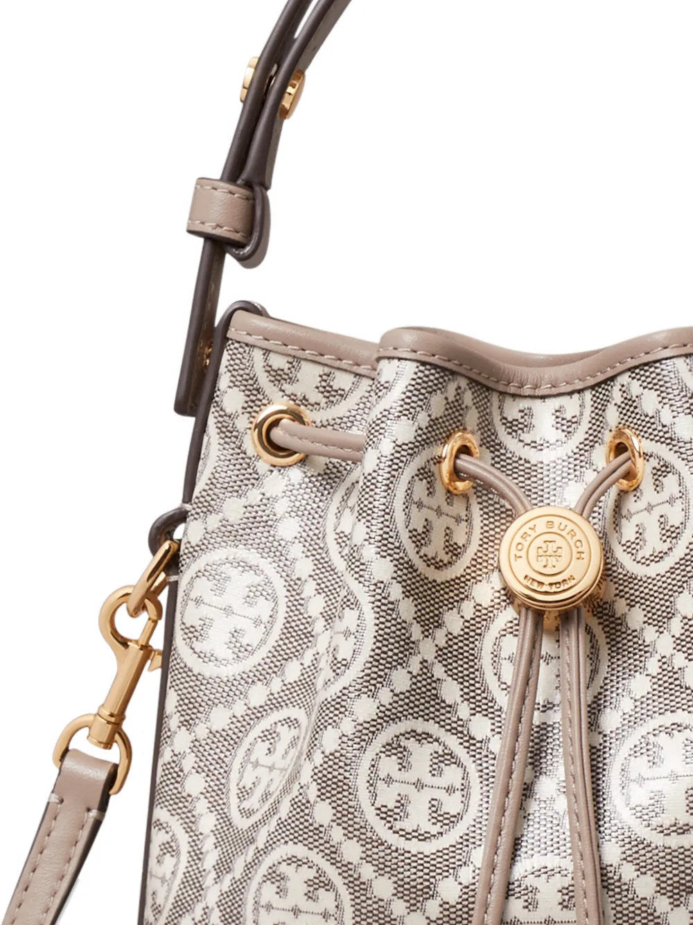 TORY BURCH - Women T Monogram Coated Jacquard Mini Bucket Bag